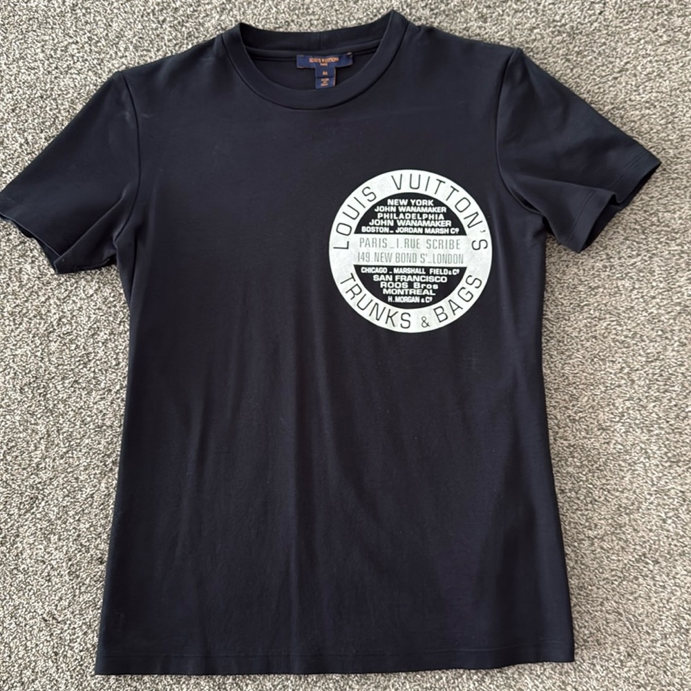 Louis VuittonCrewneck Print T shirt 46 Black Authentic from JP Size Medium